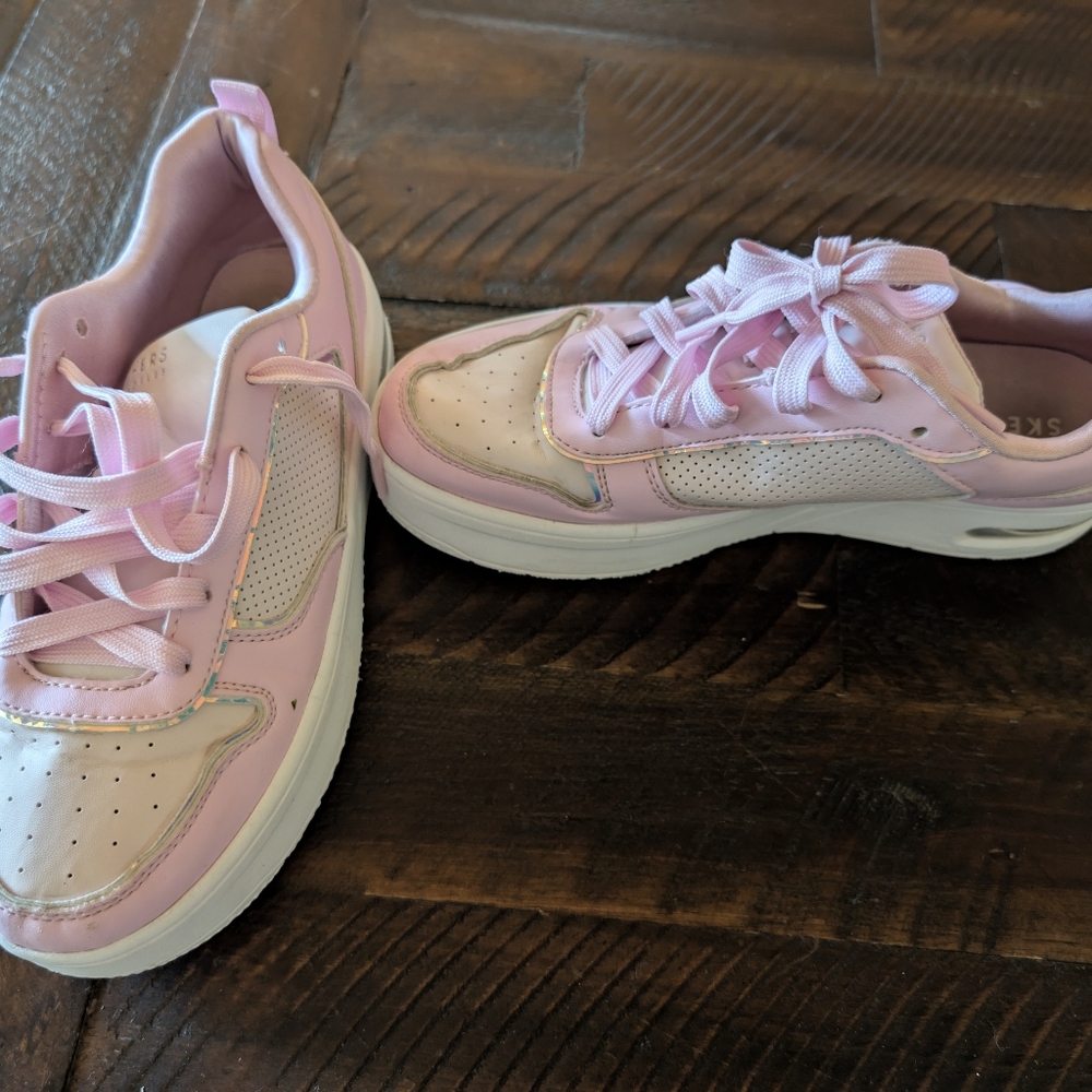 Skechers Kids Light Pink Sneakers - Picture 5 of 7